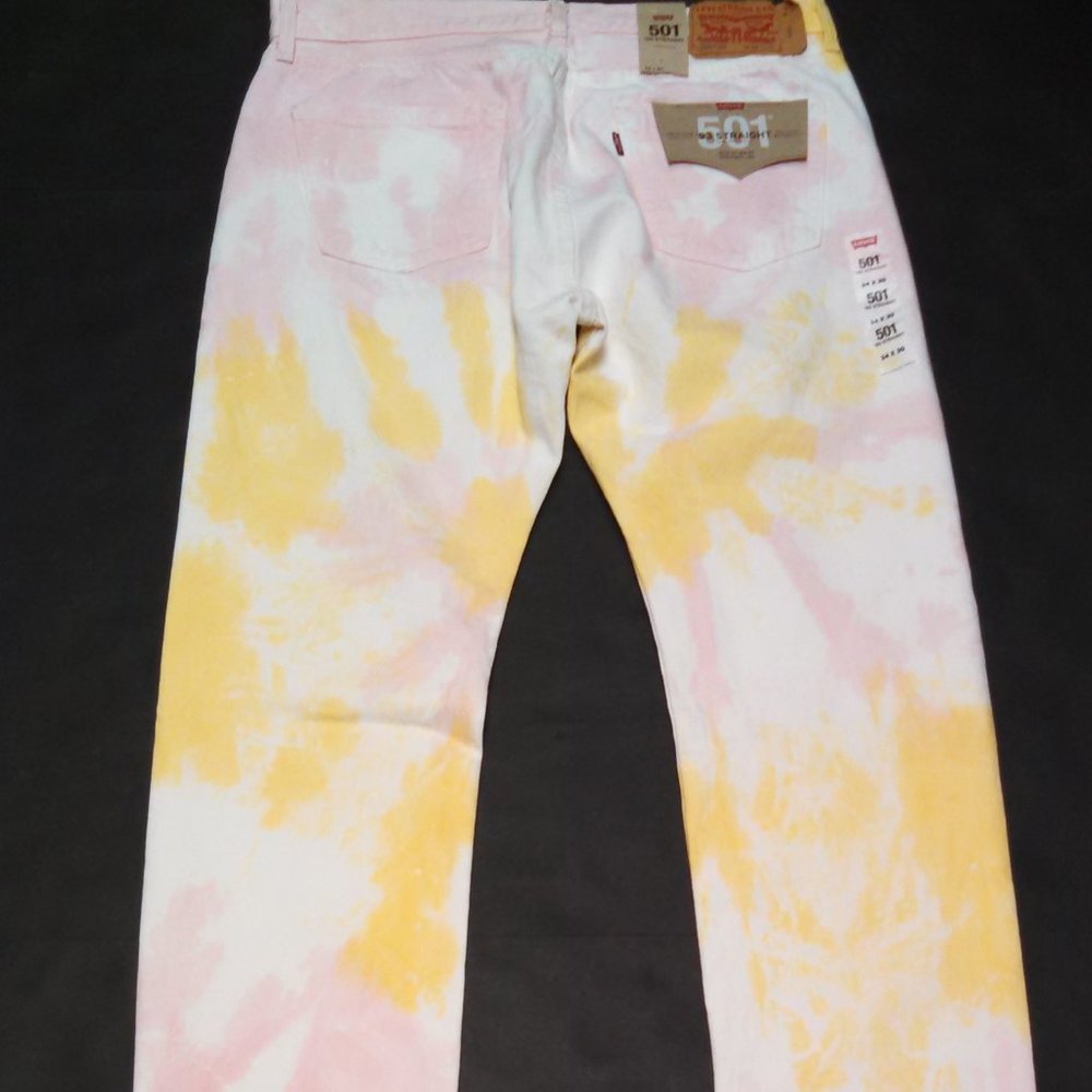 Levi's 501 '93 Straight Tie Dye Jeans 34x30 - Picture 1 of 7